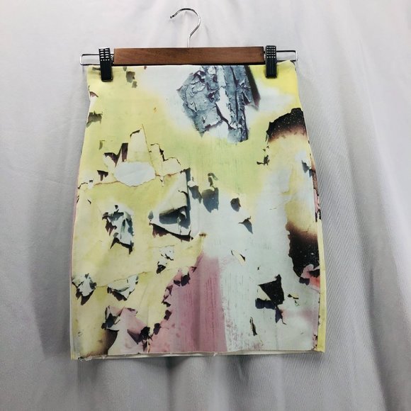 Zara Dresses & Skirts - Zara WBB Collection Womens Skirt Watercolor Polyester Art Theme Size S